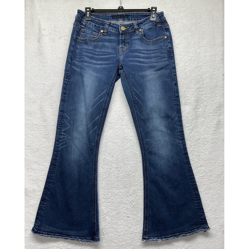 Rock & Roll Denim Womens 27X30 Blue Trouser Boot Cut Denim Jeans (T3)